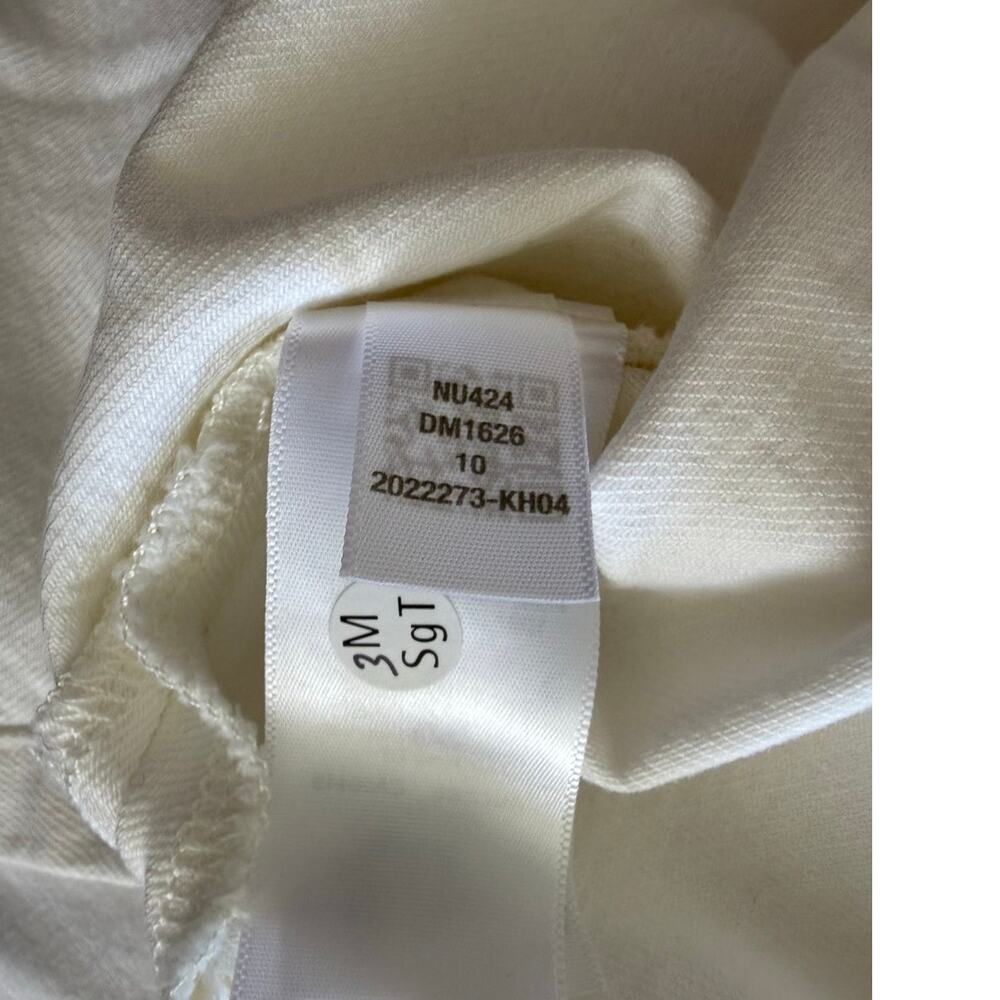 Madewell 100% Cotton Denim High Crewneck Button Vest, White, Size 10 - Picture 6 of 6